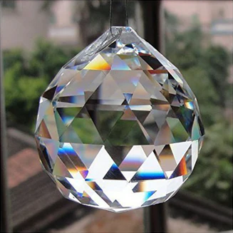 Fengshui Clear Crystal Hanging Ball for Good Luck & Prosperity