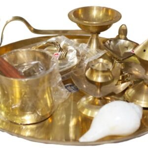 Pure Brass Puja Arati Samagri Samagri Kit