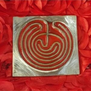 Brass Round Labyrinth Yantra Remove Negativity and Serious Health Issues