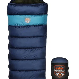 RhinoKraft Plus Size Zero Degree Envelope Sleeping Bag for Adults for Mild to Harsh Winter RK-ICE-BLU