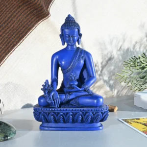 Medicine Buddha Blue Resin - 5.5 in