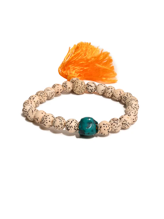 Tibetan Lotus Seed Turquoise Lama Bracelet