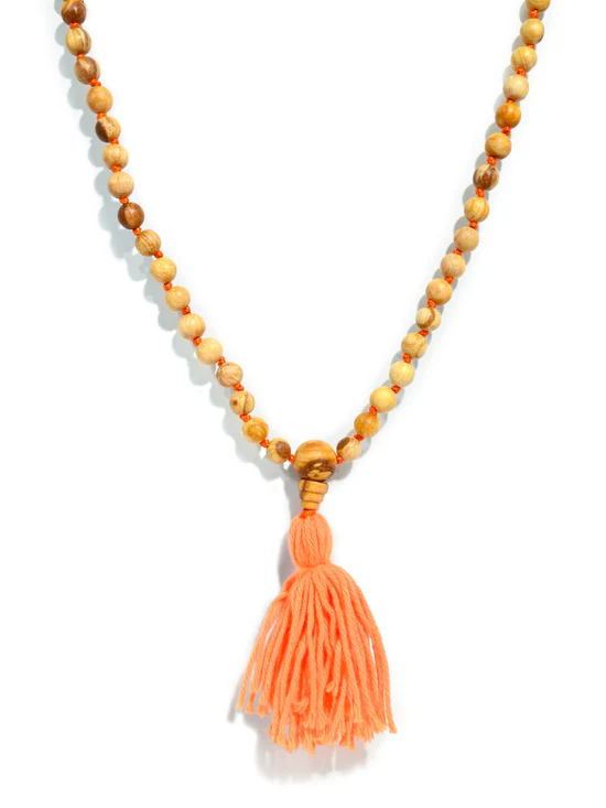 Palo Santo Wood Prayer Bead Mala Knotted