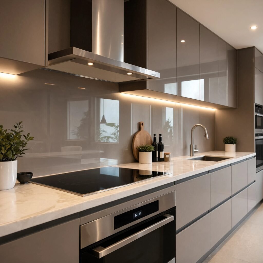 kitchen backsplash glass