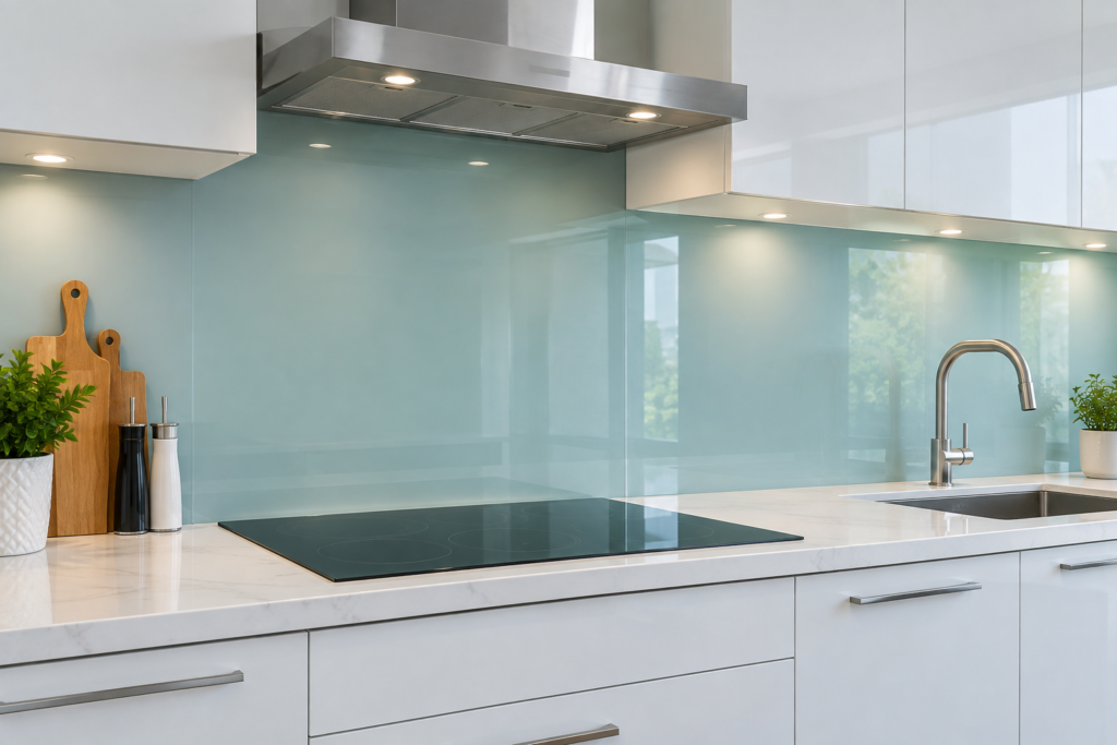 Back-Painted Glass Backsplash