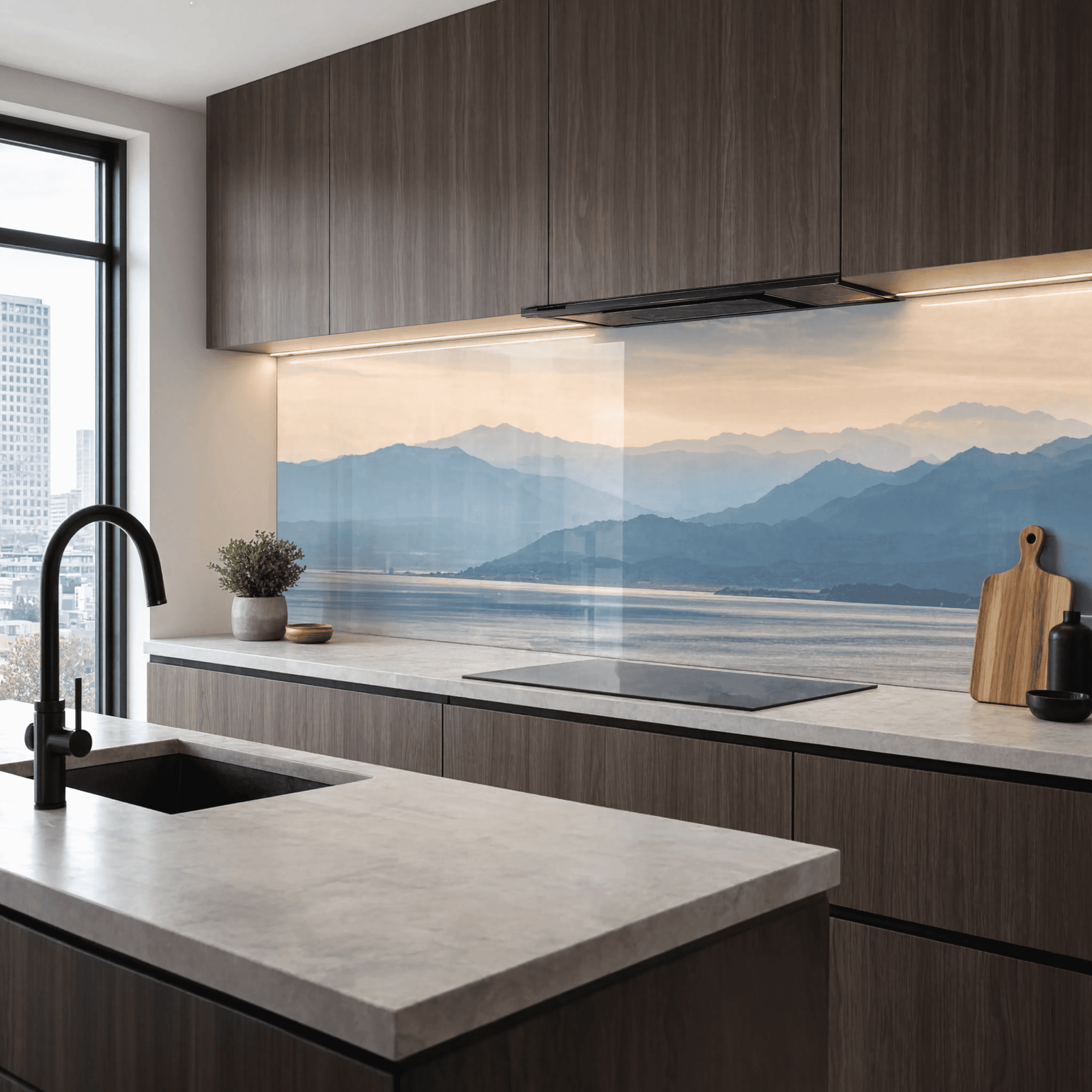 Custom Glass Backsplash in Vancouver
